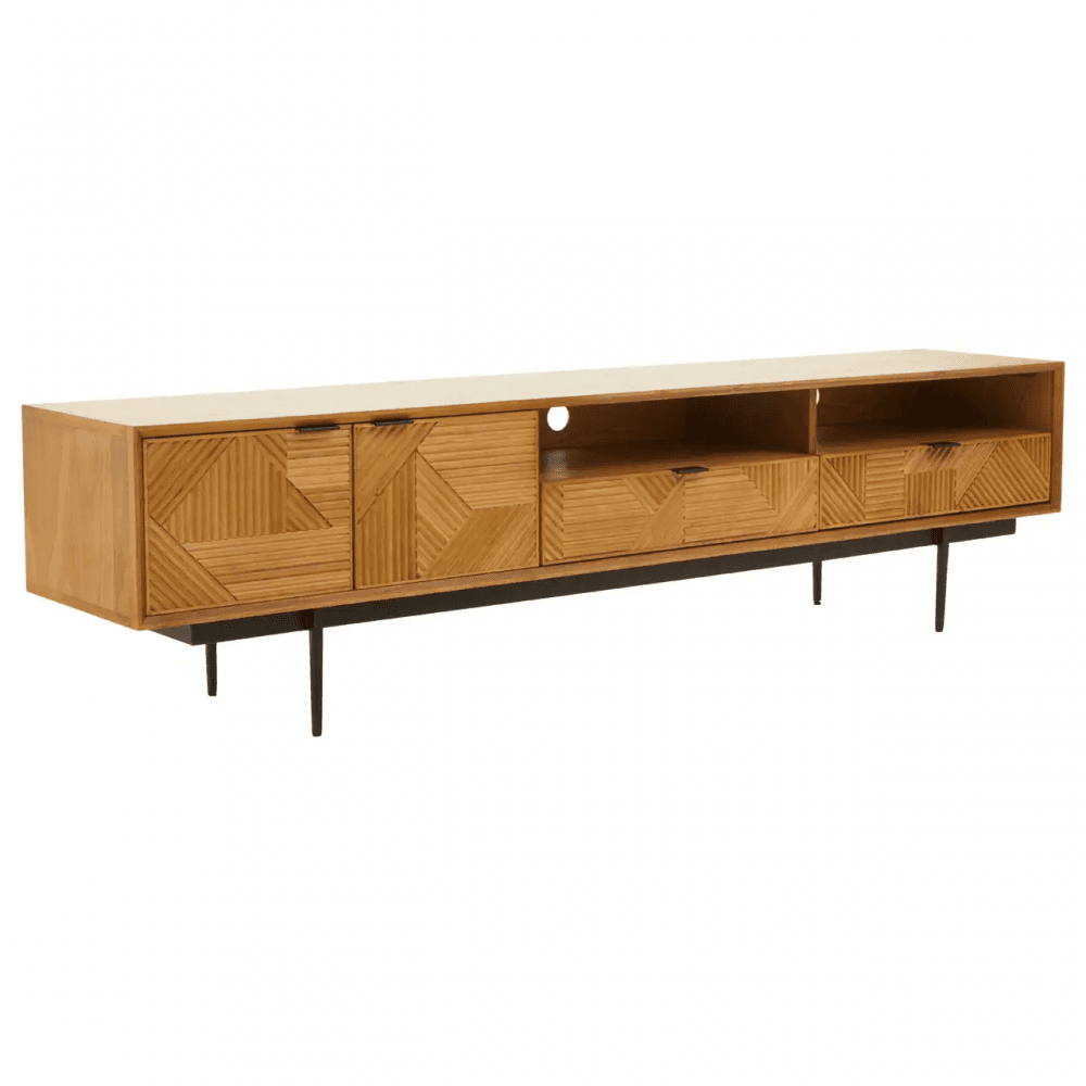 Avery Natural Finish Wooden Media Unit