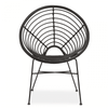 Montrose Black Natural Rattan Round Chair
