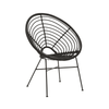 Montrose Black Natural Rattan Round Chair