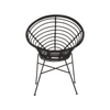 Montrose Black Natural Rattan Round Chair