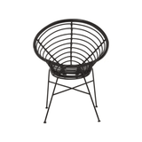 Montrose Black Natural Rattan Round Chair