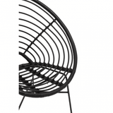 Montrose Black Natural Rattan Round Chair