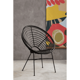 Montrose Black Natural Rattan Round Chair