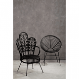 Montrose Black Natural Rattan Round Chair