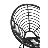 Montrose Black Natural Rattan Round Chair