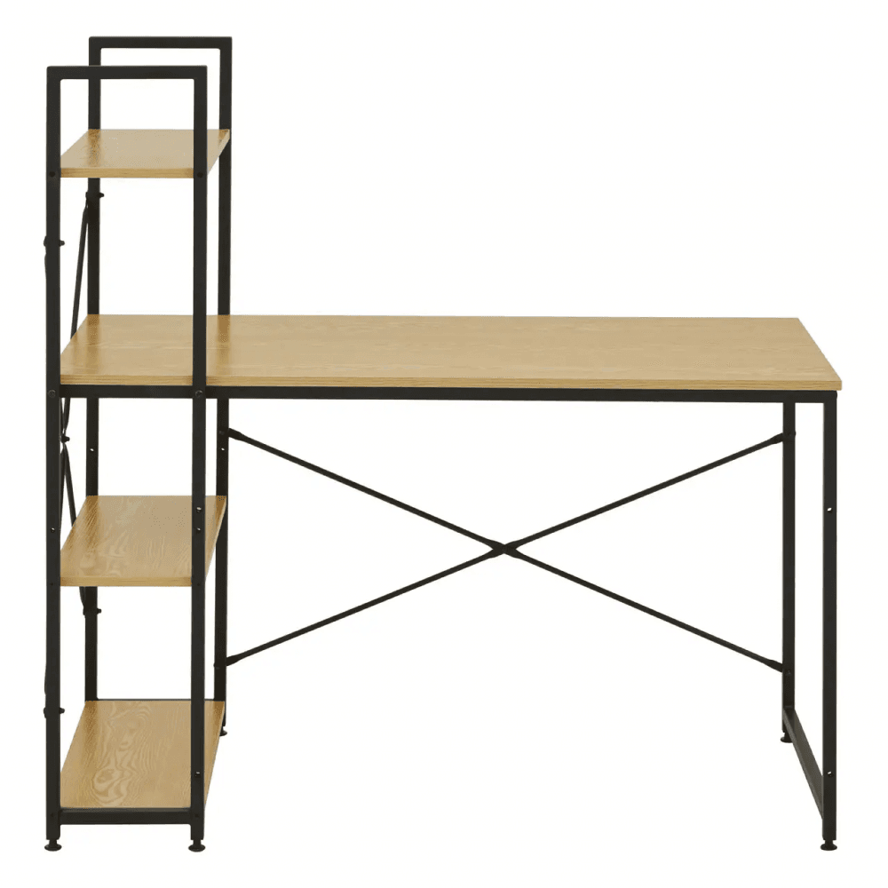 Marlow Light Yellow Desk With Shelves