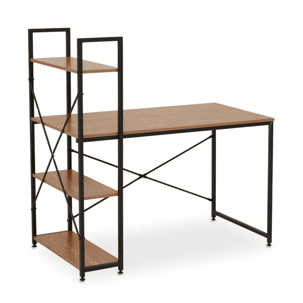Marlow Red Pomelo Desk With Shelves