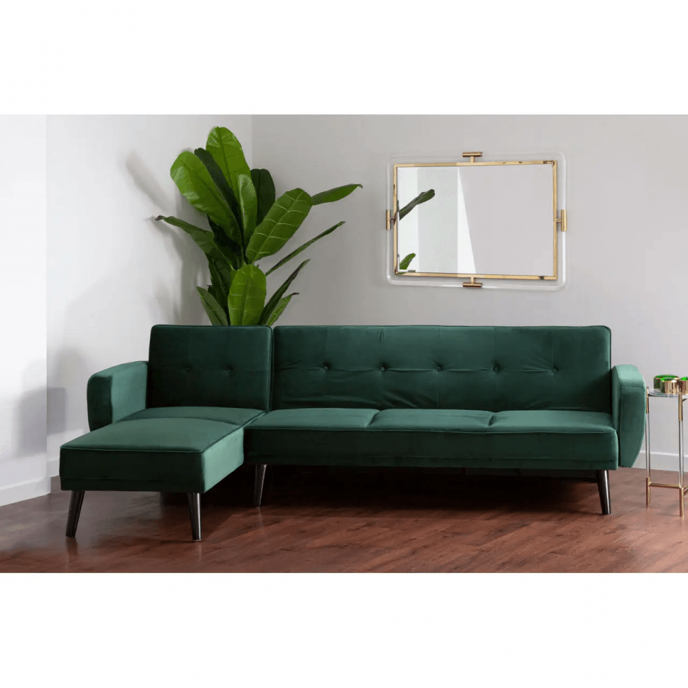Amber 3 Seat Green Sofa Bed