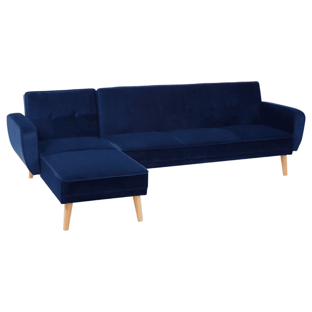 Amber 3 Seat Navy Sofa Bed