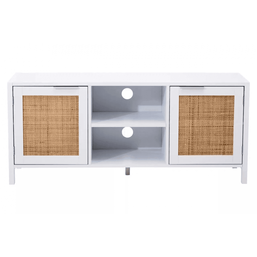 Astoria White Wood Media Unit