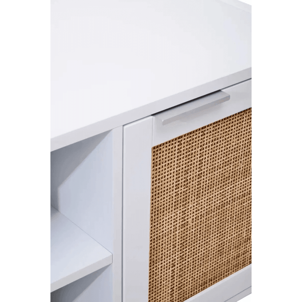 Astoria White Wood Media Unit