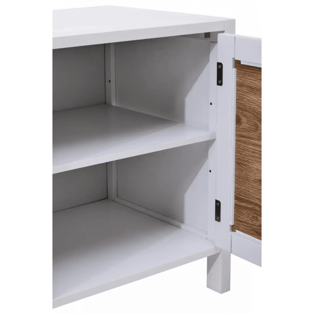Astoria White Wood Media Unit