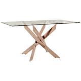 Inspire Rectangular Rose Gold Dining Table