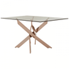 Inspire Rectangular Rose Gold Dining Table