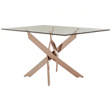 Inspire Rectangular Rose Gold Dining Table