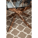Inspire Rectangular Rose Gold Dining Table
