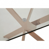 Inspire Rectangular Rose Gold Dining Table