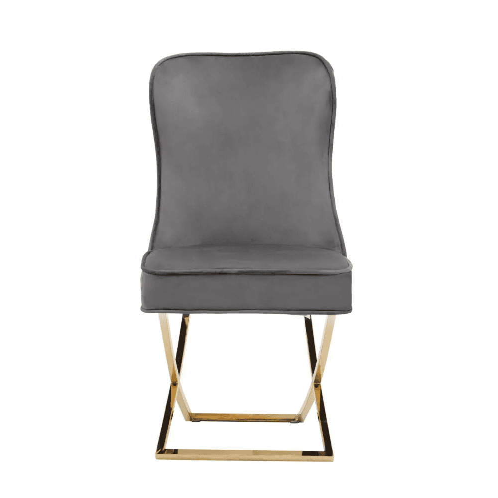 Belleview Button Back Grey Dining Chair