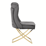 Belleview Button Back Grey Dining Chair