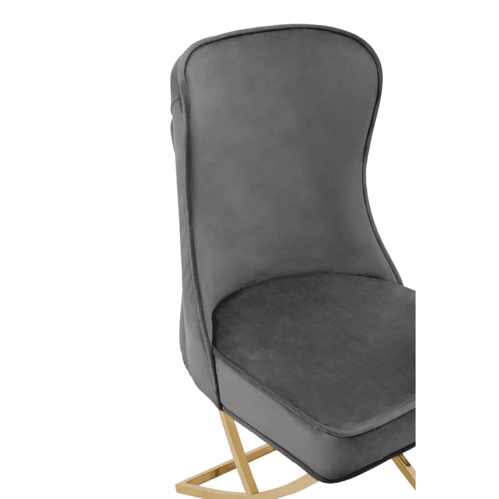 Belleview Button Back Grey Dining Chair