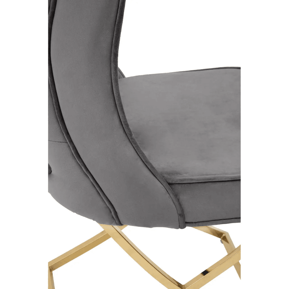 Belleview Button Back Grey Dining Chair