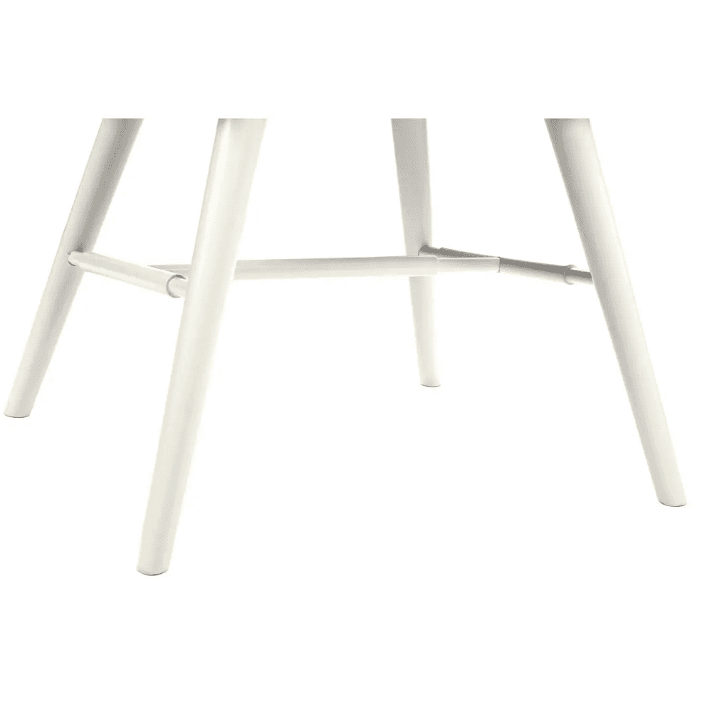 Cassian Black Leather Effect Dining Chair With White Legs