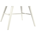 Cassian Black Leather Effect Dining Chair With White Legs
