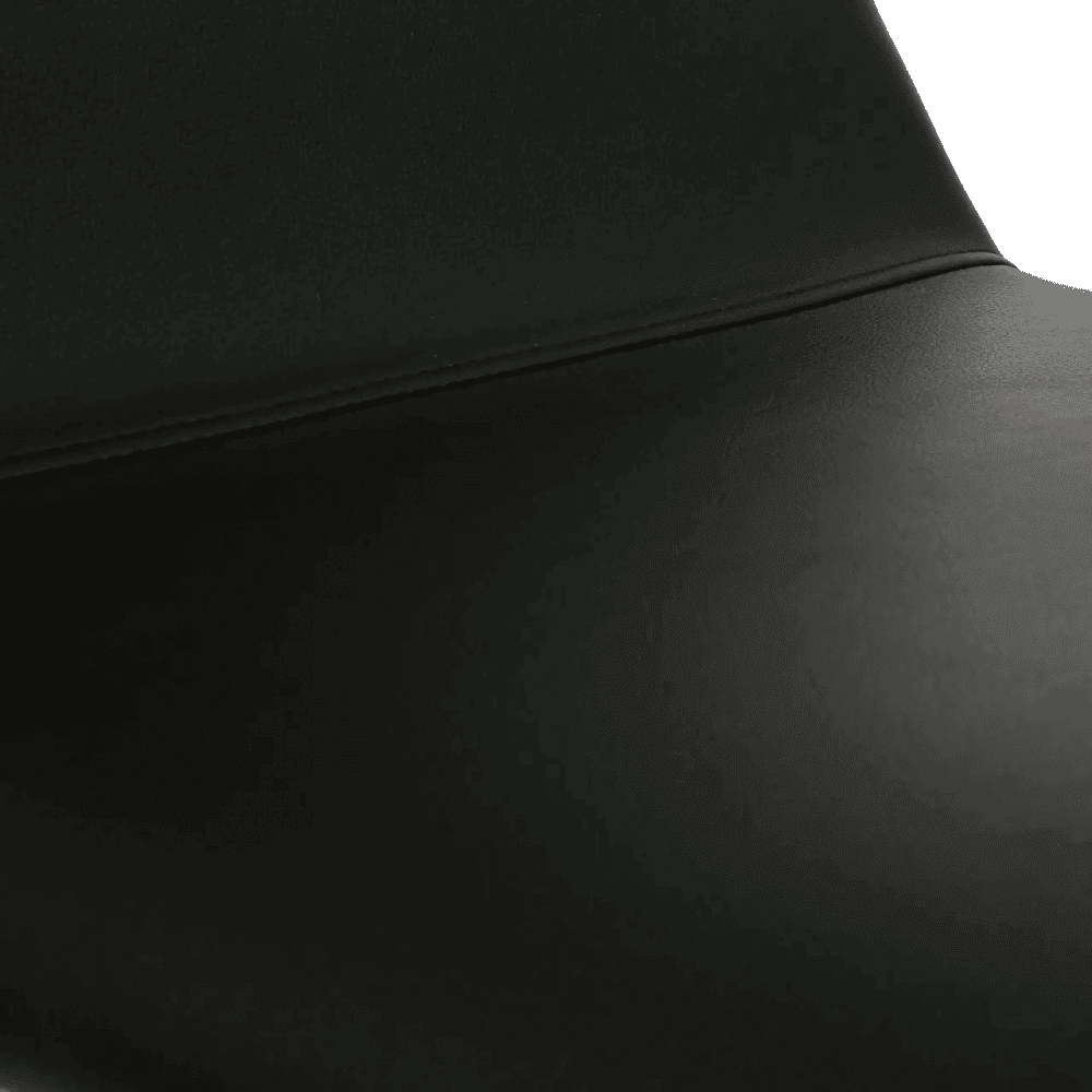 Cassian Black Leather Effect Dining Chair With White Legs