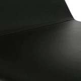 Cassian Black Leather Effect Dining Chair With White Legs