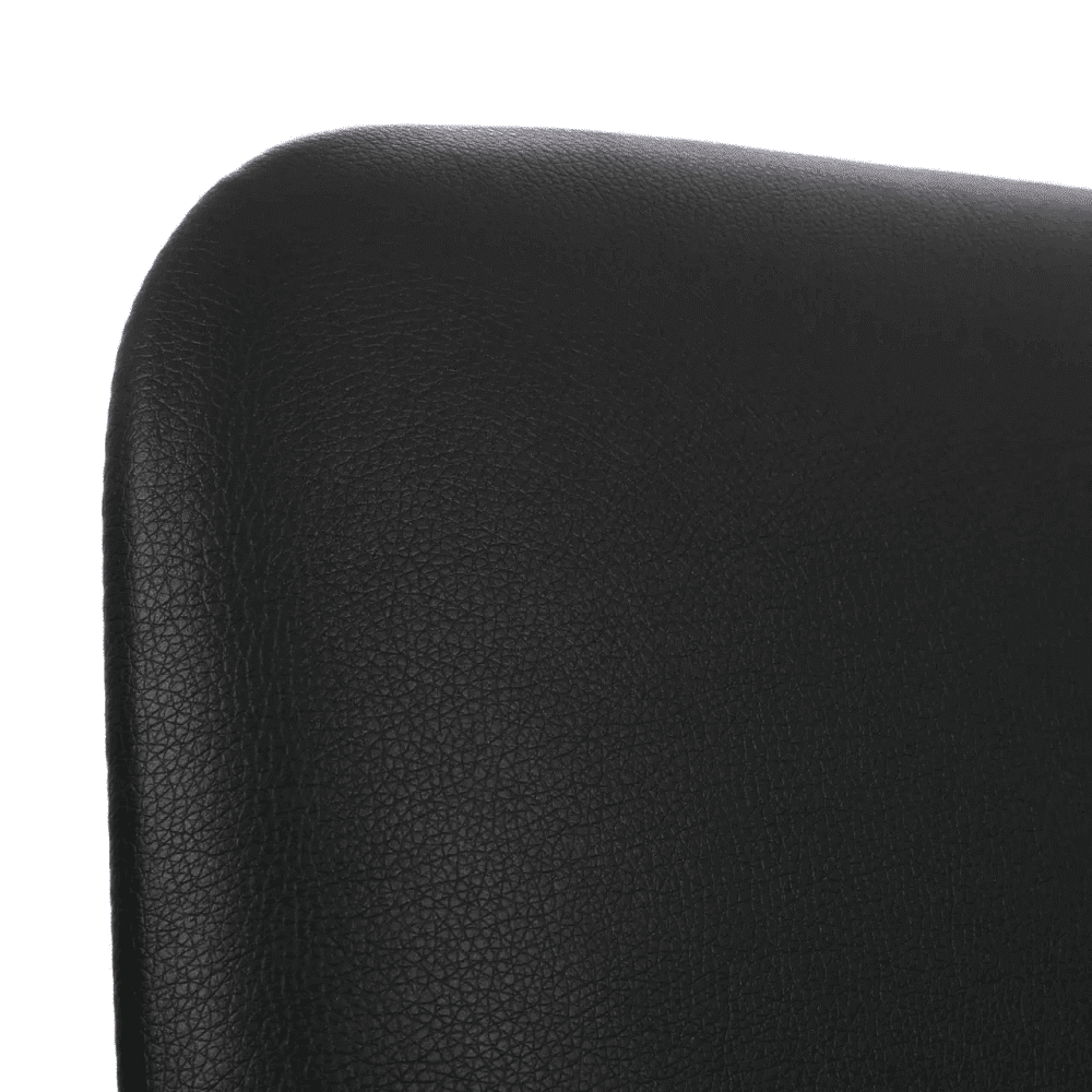 Cassian Black Leather Effect Dining Chair With White Legs