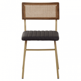 Bison Black Leather Dining Chair