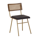 Bison Black Leather Dining Chair