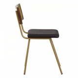 Bison Black Leather Dining Chair