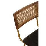 Bison Black Leather Dining Chair