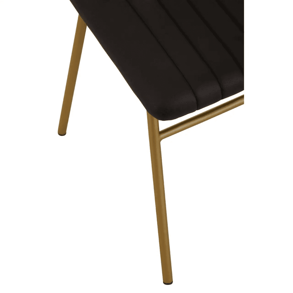 Bison Black Leather Dining Chair