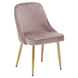 Demia Dusky Pink Velvet Dining Chair