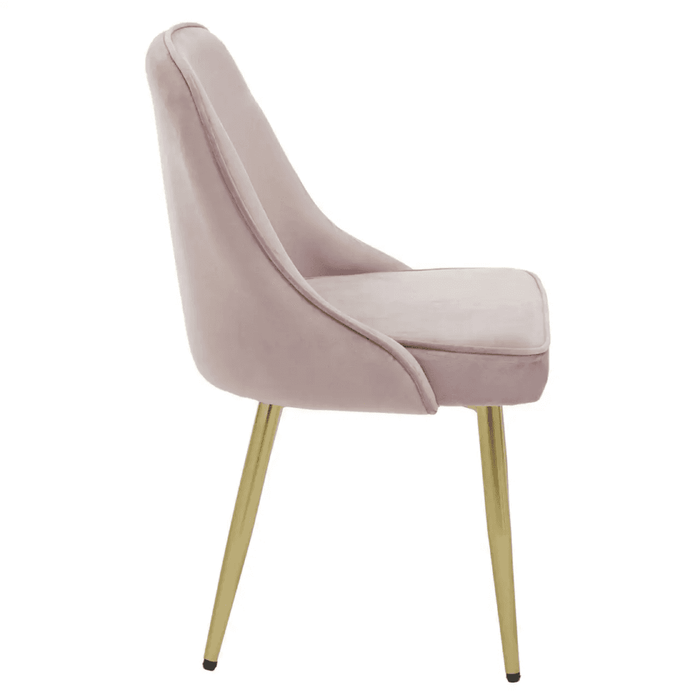 Demia Dusky Pink Velvet Dining Chair