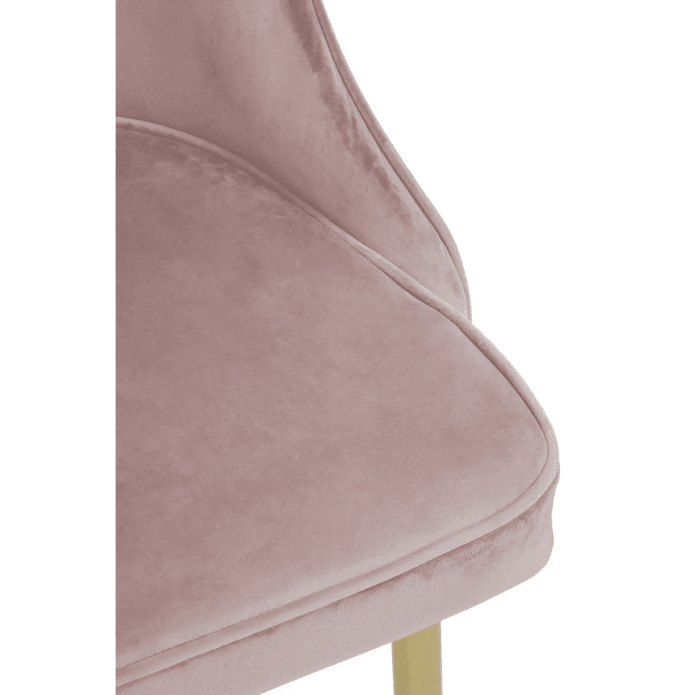 Demia Dusky Pink Velvet Dining Chair