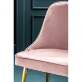 Demia Dusky Pink Velvet Dining Chair
