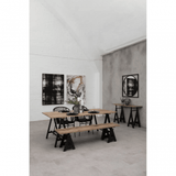 Kensington Pine Wood And Iron Dining Table