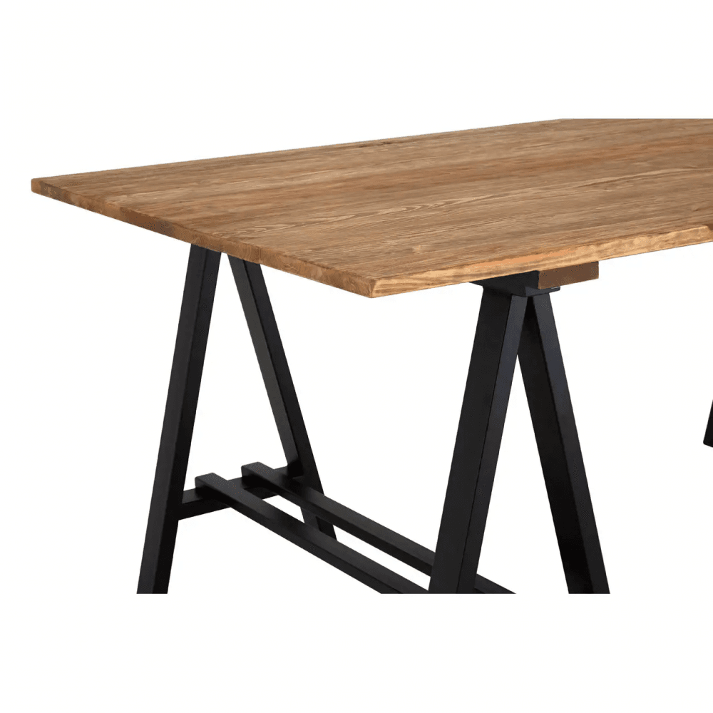 Kensington Pine Wood And Iron Dining Table
