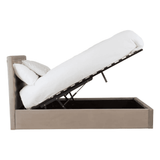 Ava Mink Velvet Kingsize Ottoman Bed