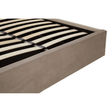 Ava Mink Velvet Kingsize Ottoman Bed