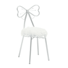 Giselle Silver Bow Faux Fur Chair