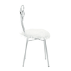Giselle Silver Bow Faux Fur Chair