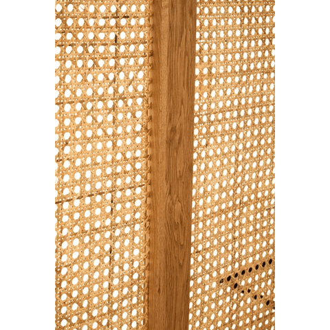 Elmwood Natural Rattan And Oak Headboard