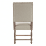 Elmwood Oak Burn Whitewash Linen Dining Chair