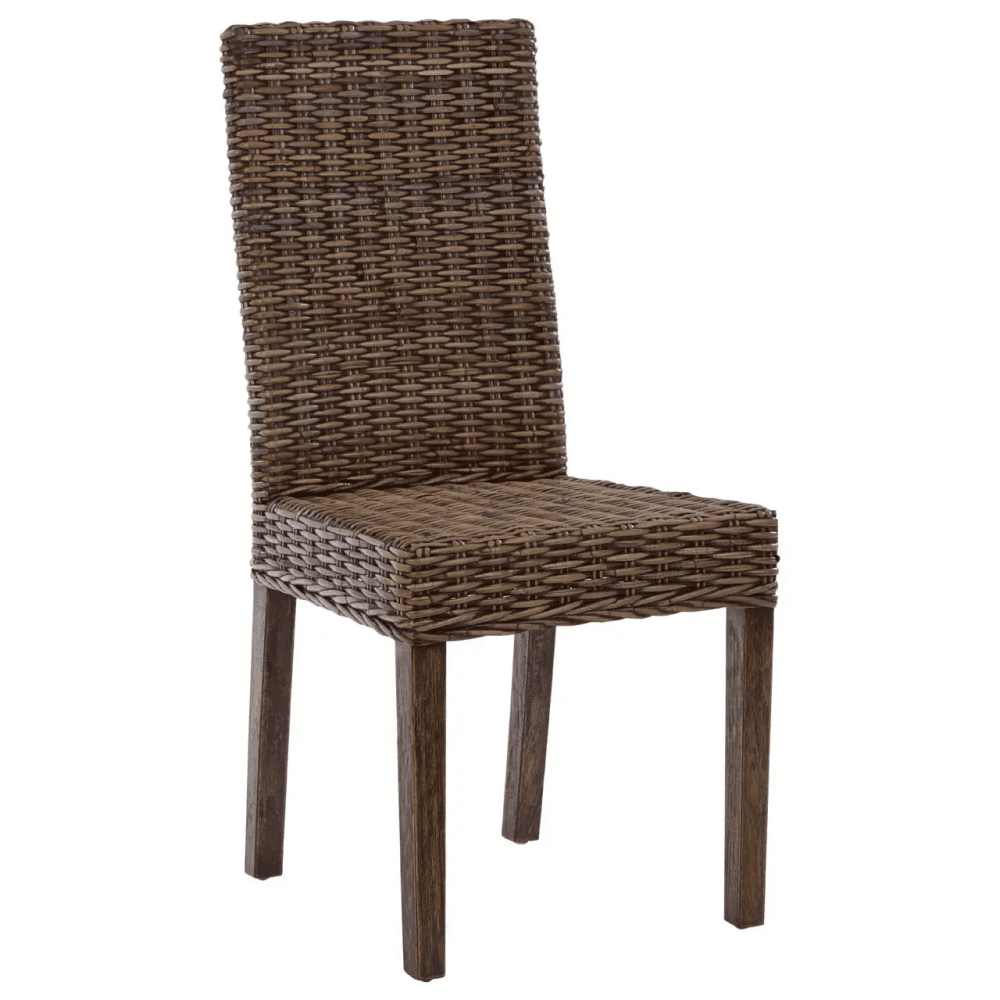 Monaco Brown Natural Rattan Dining Chair