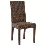 Monaco Brown Natural Rattan Dining Chair