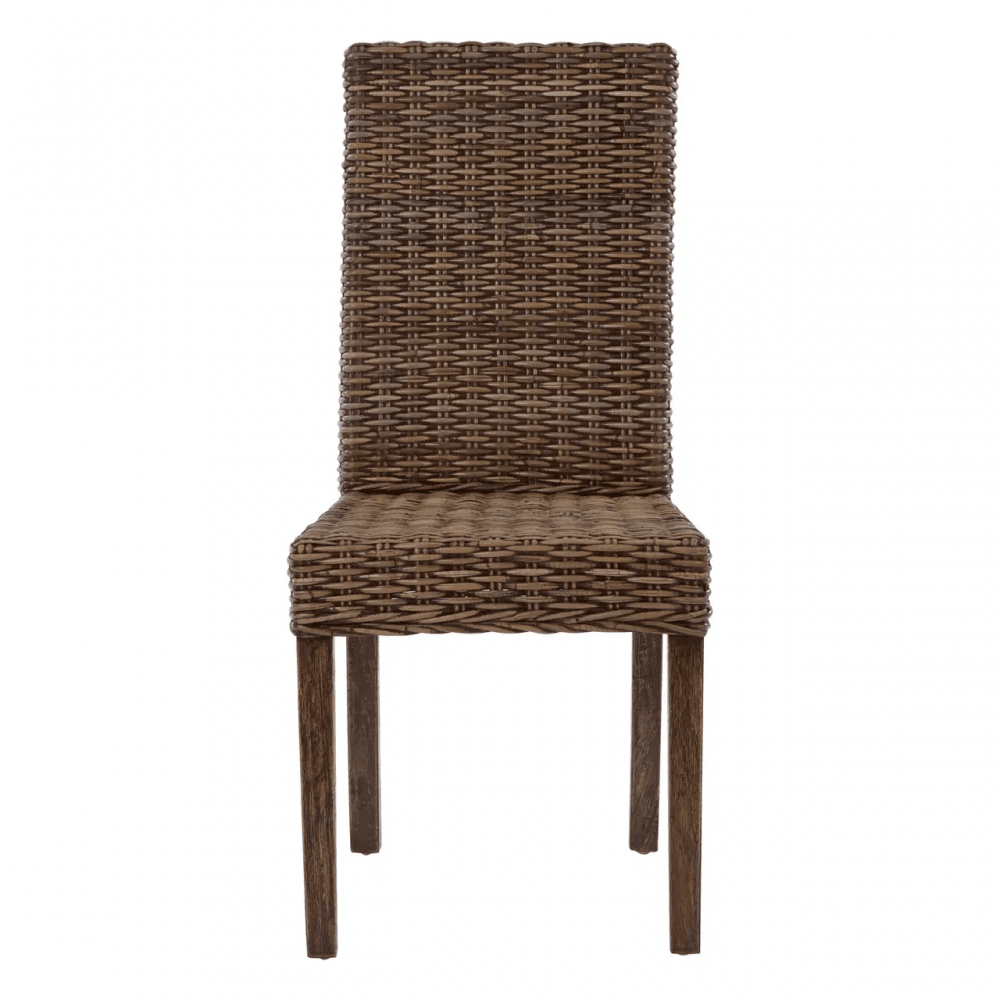 Monaco Brown Natural Rattan Dining Chair